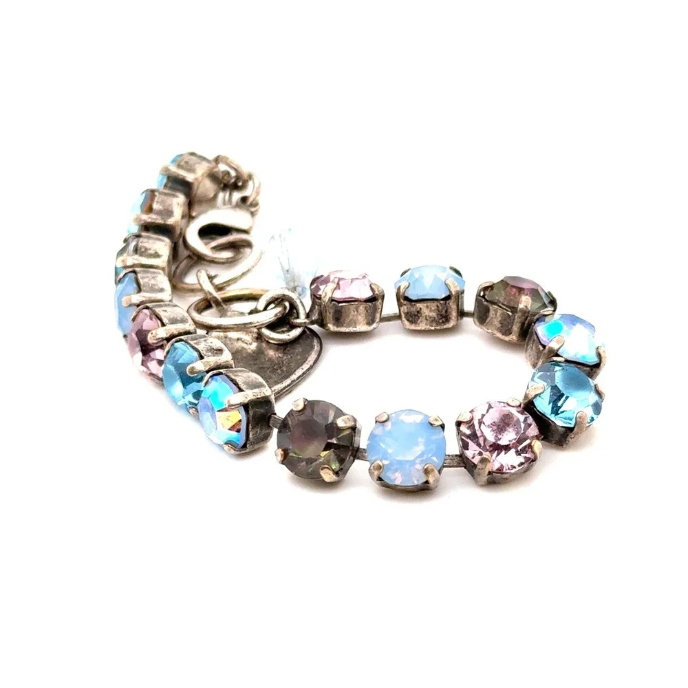 Mariana Swarovski Crystal Bracelet Shimmering Moonlight Aquamarine Silver Tone